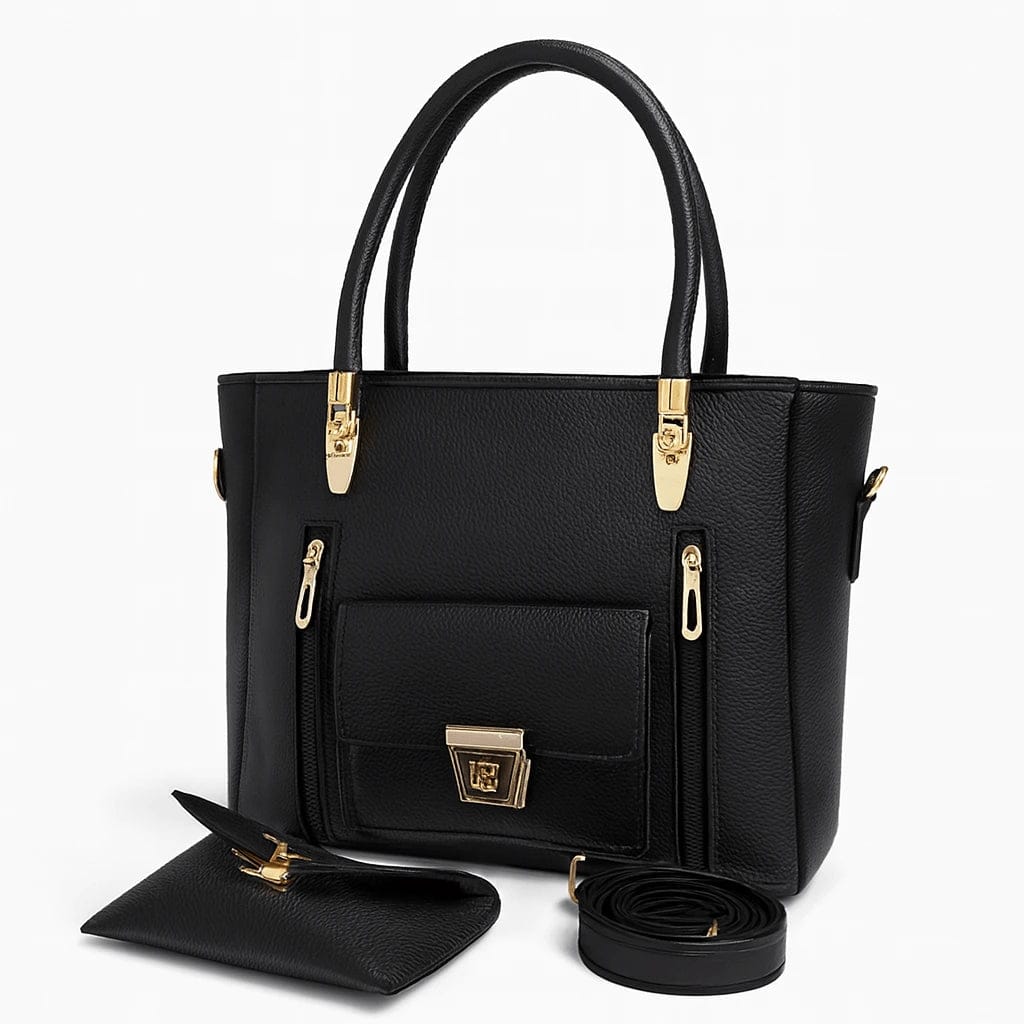 Jet Black Handbag