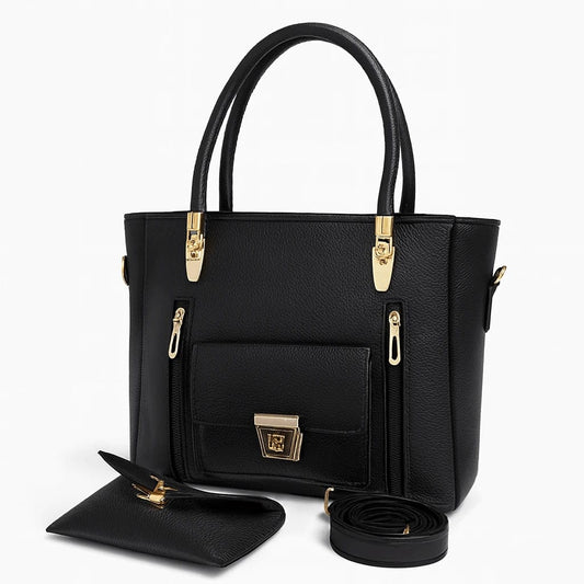 Jet Black Handbag